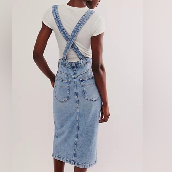 We the free Denim skirt Overalls small Bardot - Picture 3 of 10